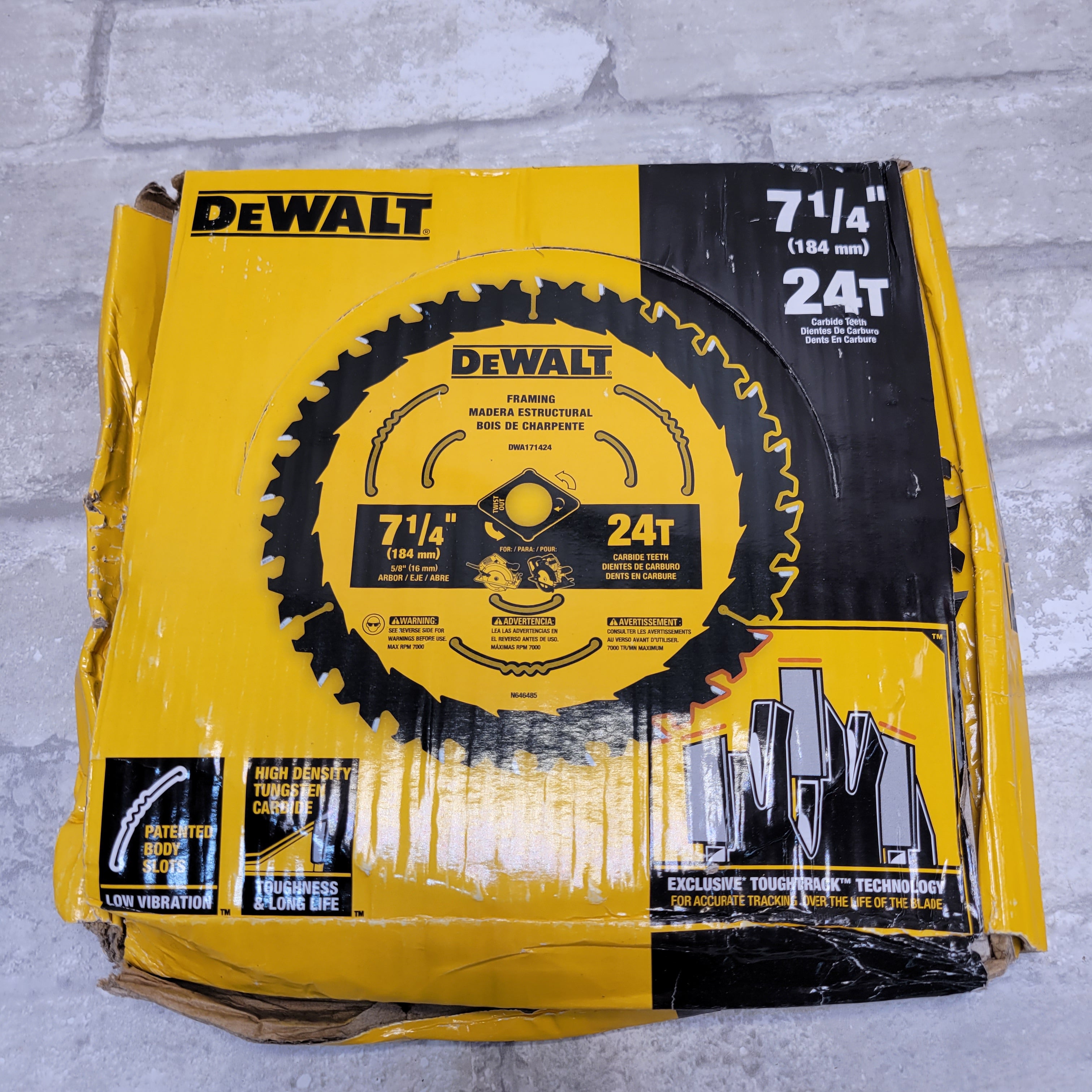 Lot of 10 DeWalt 7-1/4" x 24T Circular Saw Blades DWA171424B10 (7945747955950)
